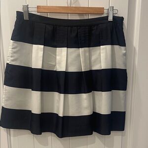 J. Crew Navy and White Striped Mini Skirt